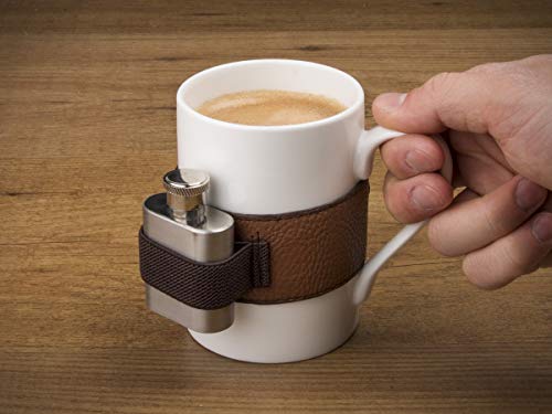 Spralla Taza con mini frasco de la cadera, taza de café extra novedad tiro