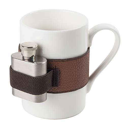 Spralla Taza con mini frasco de la cadera, taza de café extra novedad tiro