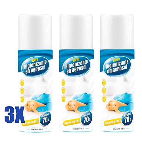 Spray aerosol desinfectante textil para limpieza de ropa multiusos multidesinfeccion ideal para superficies pequeñas limpiador en espray de todo tipo de objetos zapatos, llaves, moviles