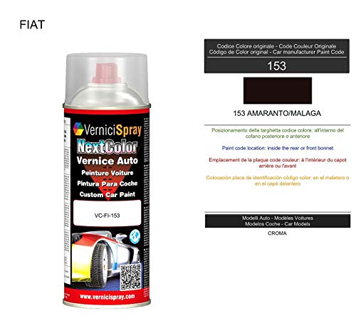 Spray Pintura Coche 153 AMARANTO/MALAGA - Aerosol pintura para reparar carrocería 400 ml producido por VerniciSpray