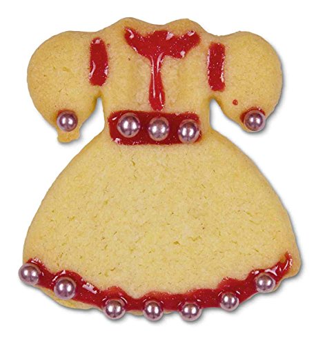 Staedter Vestido Repujado Molde para Galletas con expulsor, Rosa, 6 cm