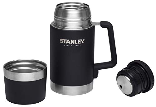 Stanley Bote Termo de comida de la Serie Master de 0,7 L. Con aislamiento  QuadVac™de acero inoxidable al vacío de 1.0 mm 18/8 libre de BPA. Tapa taza con aislamiento al vacío de doble pared. Aprueba