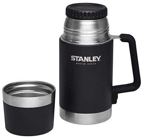 Stanley Bote Termo de comida de la Serie Master de 0,7 L. Con aislamiento  QuadVac™de acero inoxidable al vacío de 1.0 mm 18/8 libre de BPA. Tapa taza con aislamiento al vacío de doble pared. Aprueba