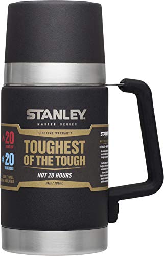 Stanley Bote Termo de comida de la Serie Master de 0,7 L. Con aislamiento  QuadVac™de acero inoxidable al vacío de 1.0 mm 18/8 libre de BPA. Tapa taza con aislamiento al vacío de doble pared. Aprueba