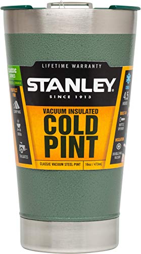 Stanley Trinkbecher Classic Vacuum Steel Pint - Frasco, color verde, talla standard