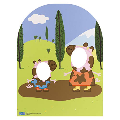 Star Cutouts SC822 "Peppa Pig y George muddy Puddle niño tamaño Soporte en cartón" Cut Out