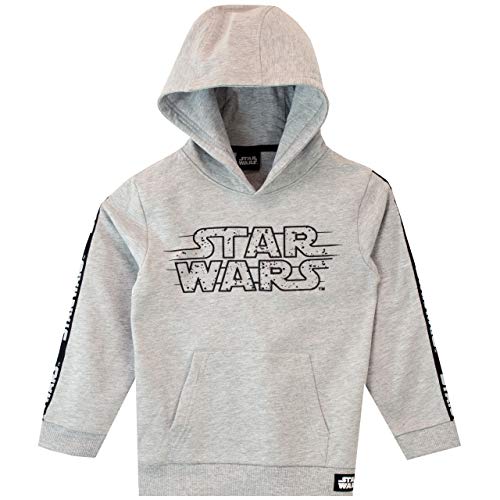 Star Wars Sudadera con Capucha para niños La Guerra de Las Galaxias Gris 7-8 Años