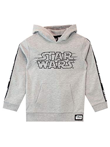 Star Wars Sudadera con Capucha para niños La Guerra de Las Galaxias Gris 7-8 Años