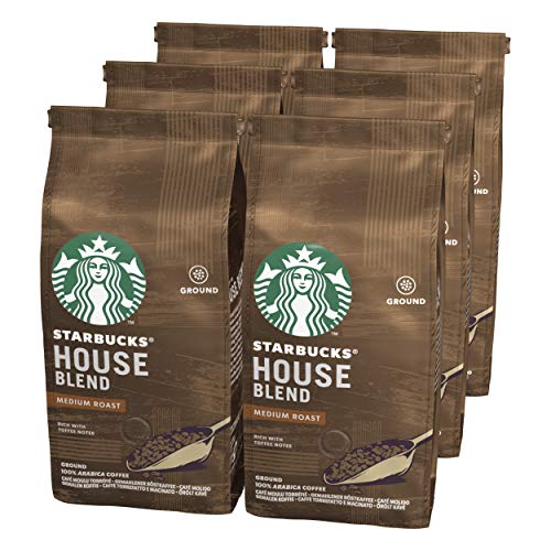 Starbucks 12411318 House Blend Café Molido de Tostado Medio, 6 Bolsa de 200 g