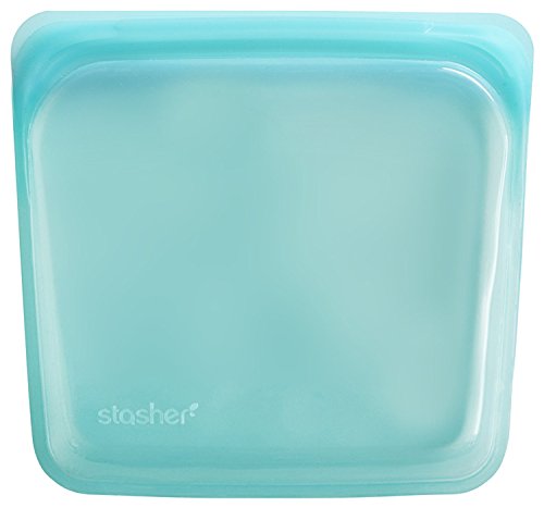 Stasher - Recipiente de silicona reutilizable de grado alimenticio de calidad máxima, agua, Sandwich/Medium