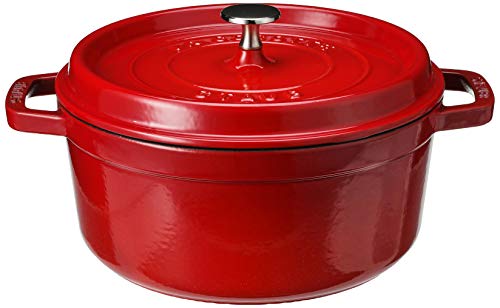 Staub 4-Quart Round Cocotte - Cazuela 4-quart cereza