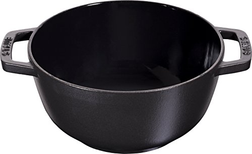 STAUB 40511 – 971 – 0 Servicio de Fondue de Hierro Fundido Negro Mate 24,3 x 18,7 x 10 cm