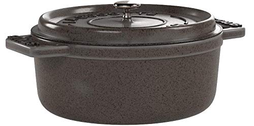 STAUB Minis Cocotte Redonda, Hierro Fundido, Gris Grafito, 10 cm