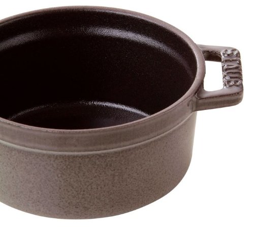 STAUB Minis Cocotte Redonda, Hierro Fundido, Gris Grafito, 10 cm