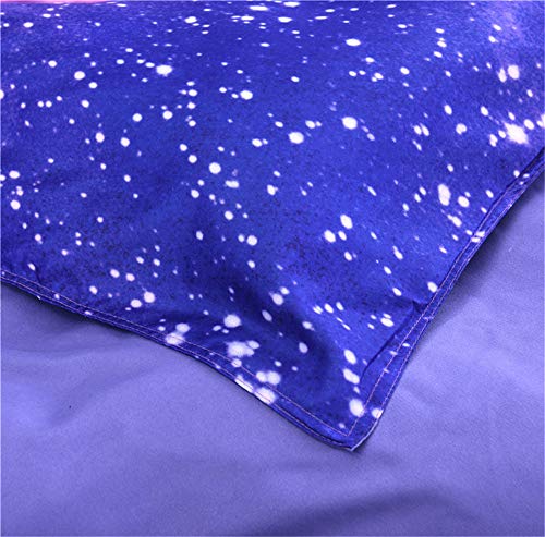 Stillshine Ropa de Cama Galaxia Universe Universo Cielo Estrellado Mandala Lunar Planeta 3D Colorido Púrpura Azul Funda nórdica 200 x 230 cm - Cama 135 cm