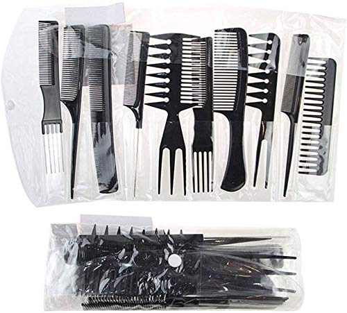 Styling Comb Set - 10pcs Peluquería profesional Peine de fibra de carbono Salon Hair Styling Peluquería Peluquería Combs conjunto