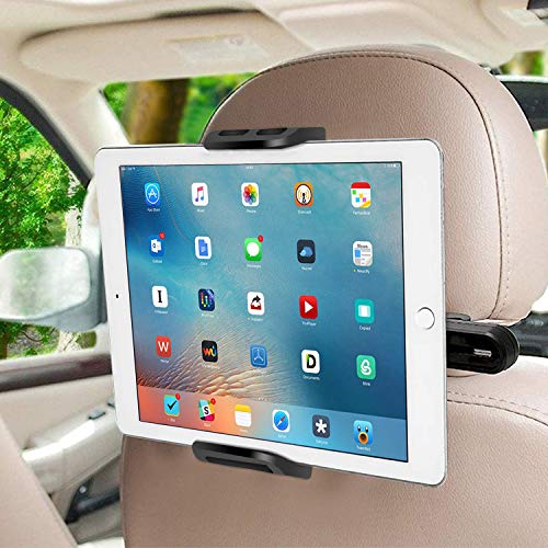 SUCESO Soporte Tablet Coche Soporte para Tablet Soporte para Reposacabezas de Coche para 6-11" Pulgadas 360° Soporte para Tablet para iPad Pro Air Mini,Samsung Galaxy Tab,iPhone,Huawei,Otras Tablets