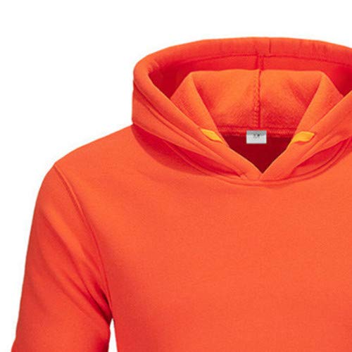 Sudadera con capucha de manga larga para hombre Primavera y Otoño de manga larga para hombre Naranja naranja XL