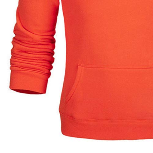 Sudadera con capucha de manga larga para hombre Primavera y Otoño de manga larga para hombre Naranja naranja XL