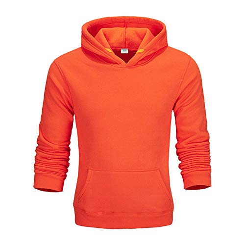 Sudadera con capucha de manga larga para hombre Primavera y Otoño de manga larga para hombre Naranja naranja XL