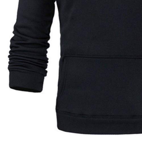 Sudaderas con capucha para hombre con impresión de letras, manga larga para hombre Negro Negro ( L