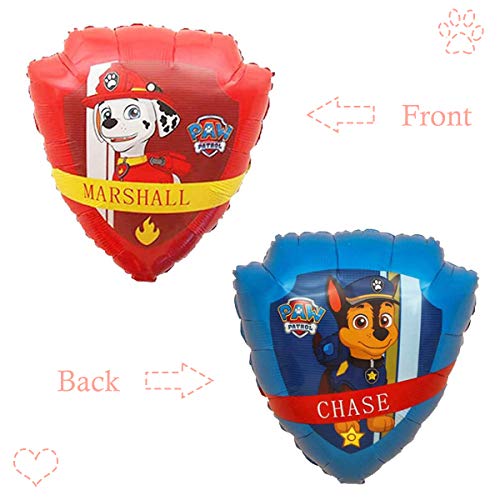 SUNSK Paw Dog Patrol Globos Foil Cumpleaño Balloons Decorar Fiestas Suministros Party Decoración Niños Regalo 6 Piezas