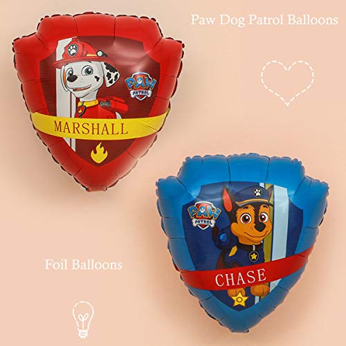 SUNSK Paw Dog Patrol Globos Foil Cumpleaño Balloons Decorar Fiestas Suministros Party Decoración Niños Regalo 6 Piezas