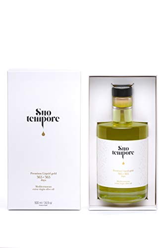 Suo Tempore by oli Soleil Aceite de Oliva Virgen Extra de máxima Calidad en Estuche Premium 500 ml de Nueva Cosecha 2020 - Elaborado por Presión en Frío