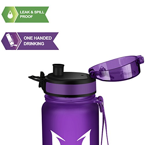 Super Sparrow Botella de agua deportiva - 500ml - Eco amigable y sin plasticos BPA - Color Orquídea, 500ml-17oz