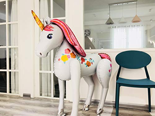 Súper Unicornio Grande Modelo De Globo De Decoración Para Fiesta De Navidad Y Fiesta De Cumpleaños TALLA SÚPER GRANDE