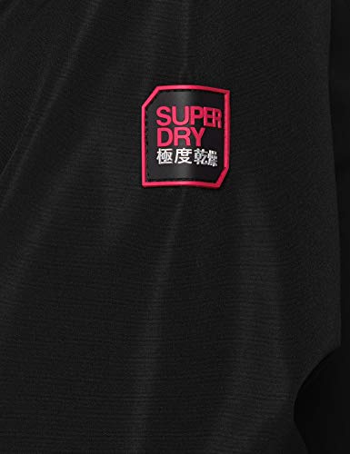 Superdry Windcheater Chaqueta deportiva, Negro (Elite Black Xf8), Large (Talla del fabricante: 14.0) para Mujer