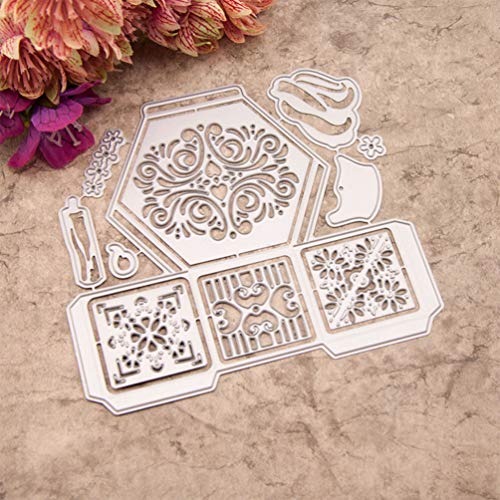 SUPVOX 1 Sets Plantilla de Relieve Caja Hexagonal Troqueles de Corte de Metal Plantilla Diy Scrapbooking Tarjeta de Papel Artesanías de Arte