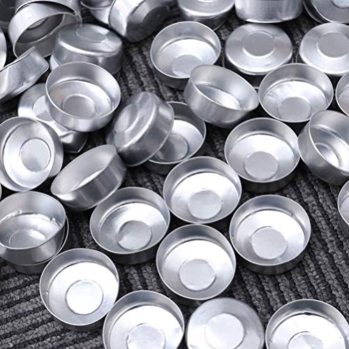 SUPVOX 200 Piezas de Aluminio latas de té de Aluminio Molde de Vela de Aluminio candelabros vacíos Cajas de Velas envases de Cera latas para Velas DIY Haciendo Suministros