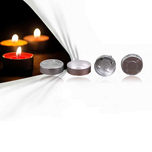 SUPVOX Lata Aluminio Vacio para Fabricación de Velas Cosmetica Viajes Almacenamiento Aceite (Plata) 500 Piezas 37.5mmx11mm