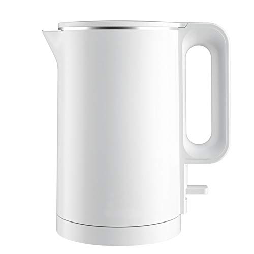 SUUUK Hervidor eléctrico de Vidrio ecológico, hervidor de Agua inalámbrico de 1.7L, hervidor de Agua de té de ebullición rápida, Apagado automático y protección contra ebullición, 1800W,Blanco