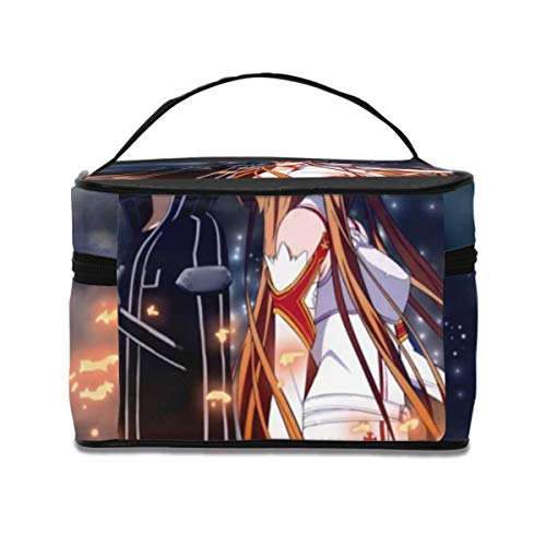 Sword Art Online Bolsa de Maquillaje de Viaje Personalizada, Bolsa de cosméticos Bolsa de lápices con Cremallera