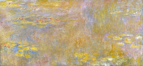 SYFDW Lienzo Pintura Monet Nenúfares Pinturas Reproducciones En La Pared Impresionista Paisaje Flores Arte De La Pared Lienzo 50Cmx90Cm