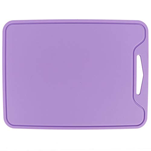 Tabla de cortar de silicona de grado alimenticio para uso doméstico o en la cocina, frutas flexibles moradas, verduras