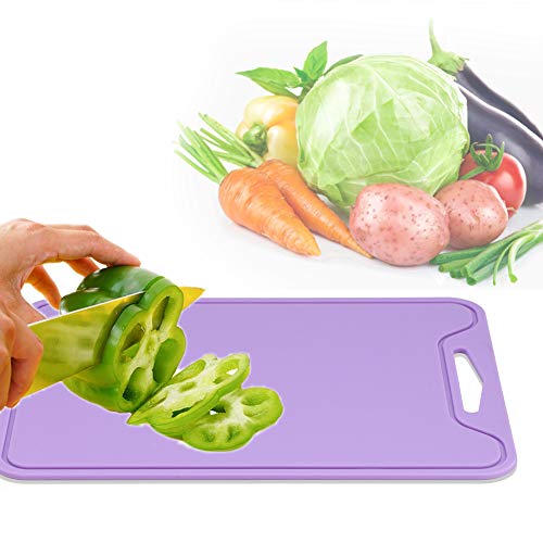 Tabla de cortar de silicona de grado alimenticio para uso doméstico o en la cocina, frutas flexibles moradas, verduras