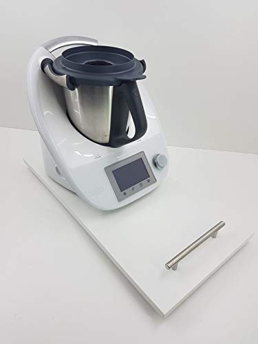 Tabla Deslizante, Base, Plataforma para THERMOMIX TM31, TM5, TM6 Y Monsieur Cuisine Connect. Protege LA BALANZA DE SU MÁQUINA. Mod Blanco Grande