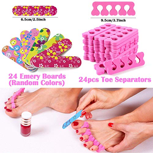 Tacobear 96 Piezas SPA Articulos de Fiesta para Niña Pegatinas Uñas Unicornio Bolsa de Fiesta Lima de Uñas Separador Dedos Pie Pelo Trenzas Antifaz para Dormir Set Fiesta Cumpleaños para Niña Ninos