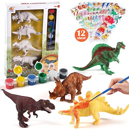 Tacobear Dinosaurio Pintar Juegos para Niños Dinosaurio Figuras para Pintar Manualidades Pintar Creativo DIY Dinosaurio Navidad Regalos Manualidades para Niños