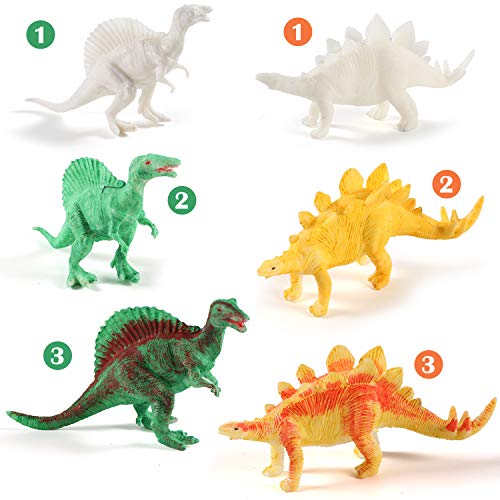 Tacobear Dinosaurio Pintar Juegos para Niños Dinosaurio Figuras para Pintar Manualidades Pintar Creativo DIY Dinosaurio Navidad Regalos Manualidades para Niños