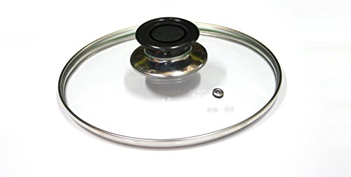 Takestop - Tapa de cristal templado de 25 cm de diámetro para sartén, olla, o cacerola sobre placa a gas, apta para el lavavajillas