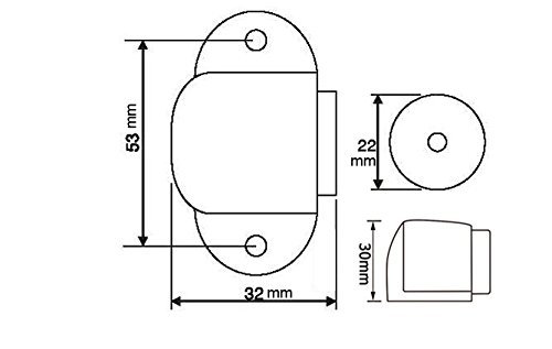 TaleeMall Tope para Puerta Magnético - Compacto Metal Tope de Puerta iman de Acero Inoxidable