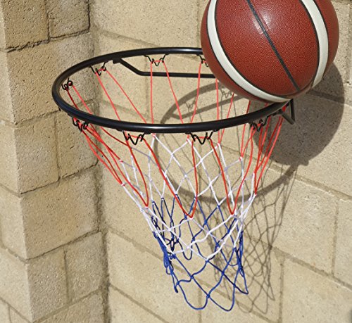 Tamaño Oficial (45 cm) Anillo de Baloncesto, Aro Red y Montaje en la Pared Fijaciones