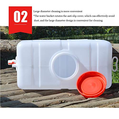 Tanque de Agua Para Acampar al Aire Libre Contenedor de Almacenamiento de Plástico，Coche Cubo Portátil Agua Potable Del Hogar Cubo de Almacenamiento Con Grifo ，Barril Químico Industrial