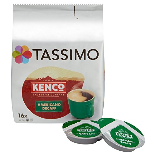 Tassimo Kenco - Capsulas de cafe decaf (paquete de 5, 80 vainas en total, 80 porciones)