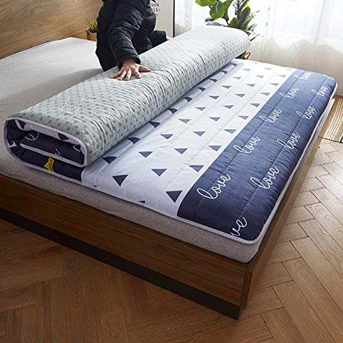 Tatami Mattress Tapete japonés para piso, colchón plegable para estudiantes Colchón de futón grueso y suave para dormitorio de estudiantes, hogar, cama, almohadilla para dormir para invitados, A, 13