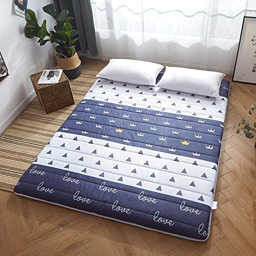 Tatami Mattress Tapete japonés para piso, colchón plegable para estudiantes Colchón de futón grueso y suave para dormitorio de estudiantes, hogar, cama, almohadilla para dormir para invitados, A, 13